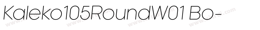 Kaleko105RoundW01 Bo字体转换